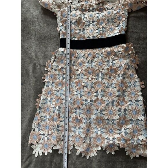 NWT Self Portrait 3D Floral Mini Dress sz 4 US - Picture 7 of 11